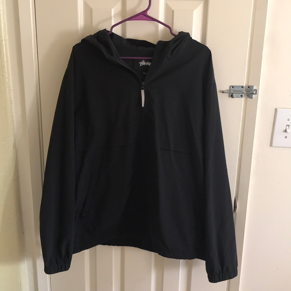 Stussy Black Lightweights windbreaker